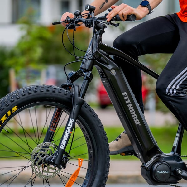 FitNord Rumble 1000 Elfatbike, svart (882 Wh batteri)  med ytterligare ett års garanti