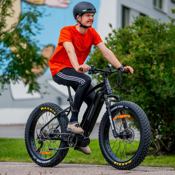 FitNord Rumble 1000 Elfatbike, svart (882 Wh batteri)  med ytterligare ett års garanti