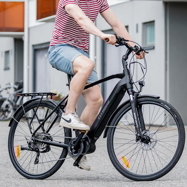 FitNord Venture 700 Elcykel, svart (720 Wh batteri)  med ytterligare ett års garanti