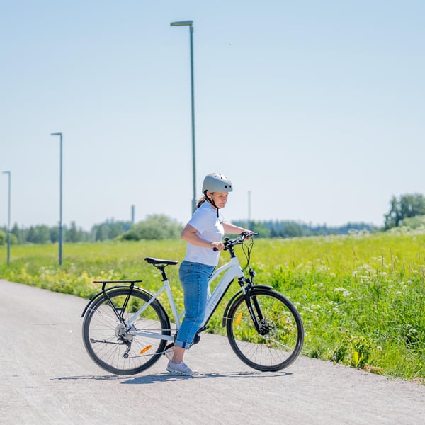 FitNord Ava 700 Elcykel, vit (720 Wh batteri)  med ytterligare ett års garanti