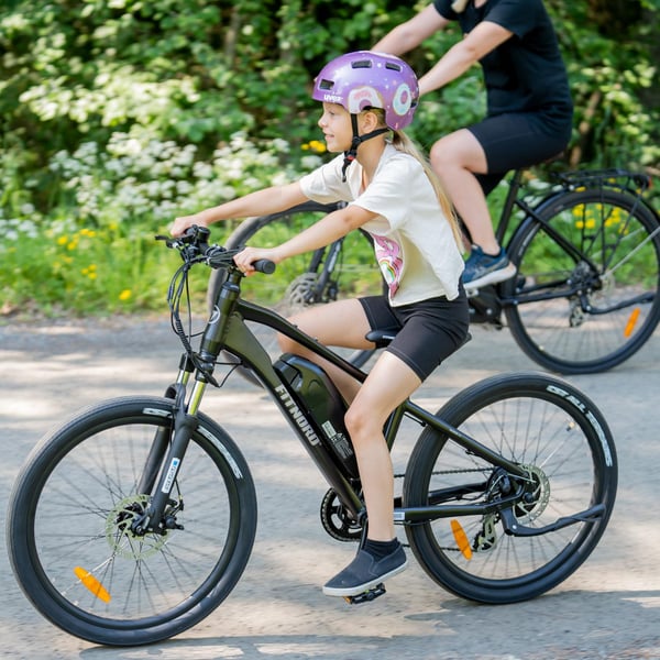 FitNord Ranger Jr Elmountainbike 2023, svart (360 Wh batteri)