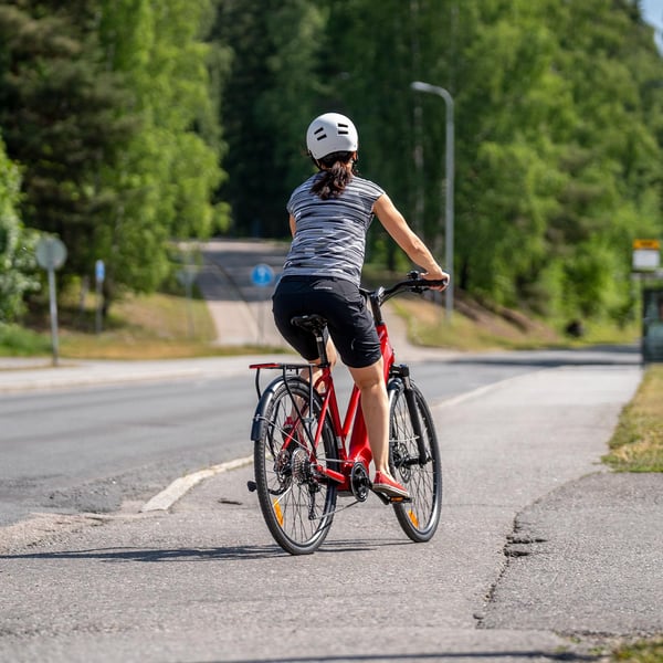 FitNord Ava 700 Elcykel, röd (720 Wh batteri)  med ytterligare ett års garanti