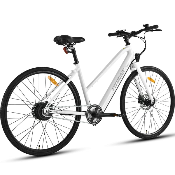 Fitnord Flow+ Elcykel, Vit