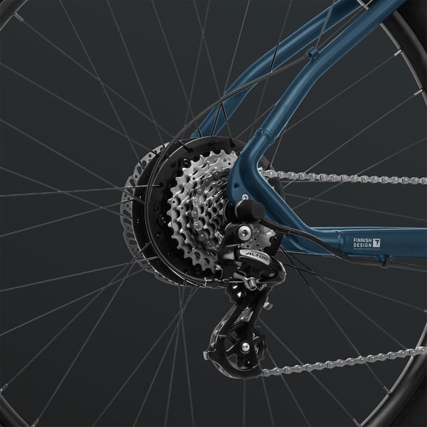 FitNord Ranger 200 Elmountainbike 2024, blå (540 Wh batteri)