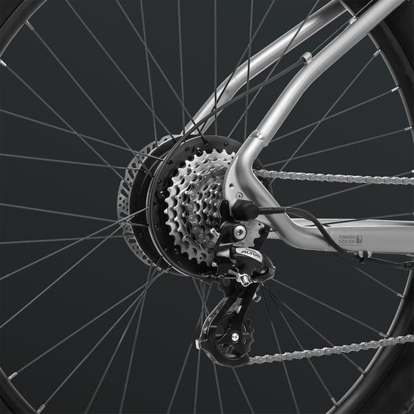 FitNord Ranger 200 Elmountainbike 2024, silver (540 Wh batteri)