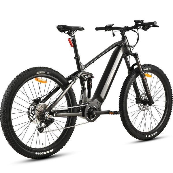 FitNord Ranger 700FS heldämpad Elmountainbike 2023, svart (720 Wh batteri)