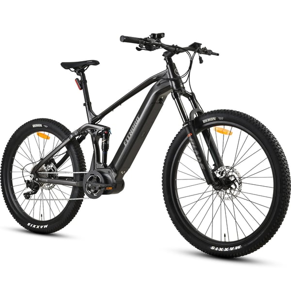 FitNord Ranger 700FS heldämpad Elmountainbike 2023, svart (720 Wh batteri)