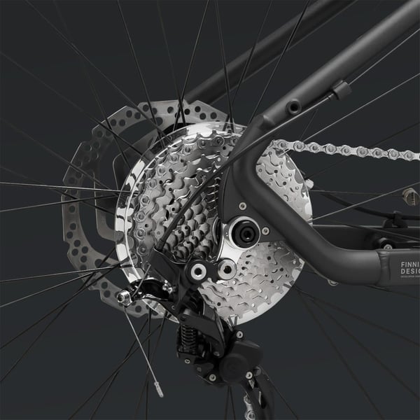 FitNord Rumble 1000 Elfatbike 2024, svart (856,8 Wh batteri)