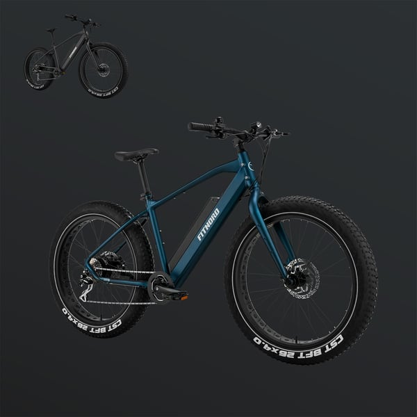 FitNord Rumble 300 Elfatbike 2024, blå (720 Wh batteri)