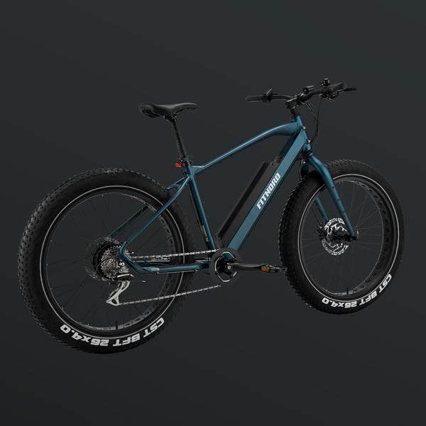 FitNord Rumble 300 Elfatbike 2024, blå (720 Wh batteri)