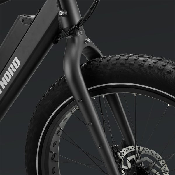 FitNord Rumble 500 Elfatbike 2024, svart (720 Wh batteri)