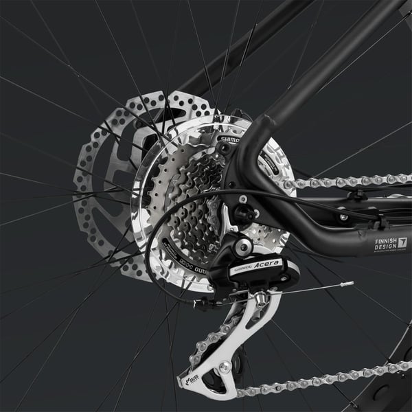 FitNord Rumble 500 Elfatbike 2024, svart (720 Wh batteri)