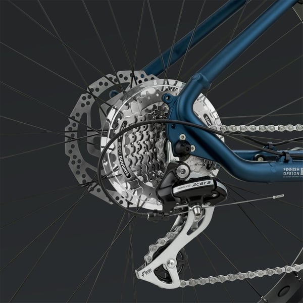 FitNord Rumble 500 Elfatbike 2024, blå (720 Wh batteri)