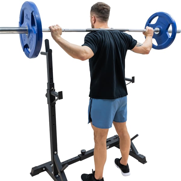 FitNord Bänkpress- och knäböjställning med justerbar bredd