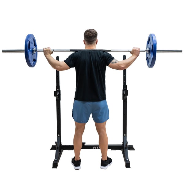 FitNord Bänkpress- och knäböjställning med justerbar bredd