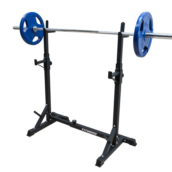 FitNord Bänkpress- och knäböjställning med justerbar bredd