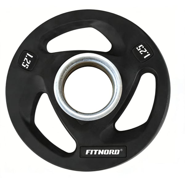 FitNord Viktskiva 1,25 kg, Tri-Grip Black