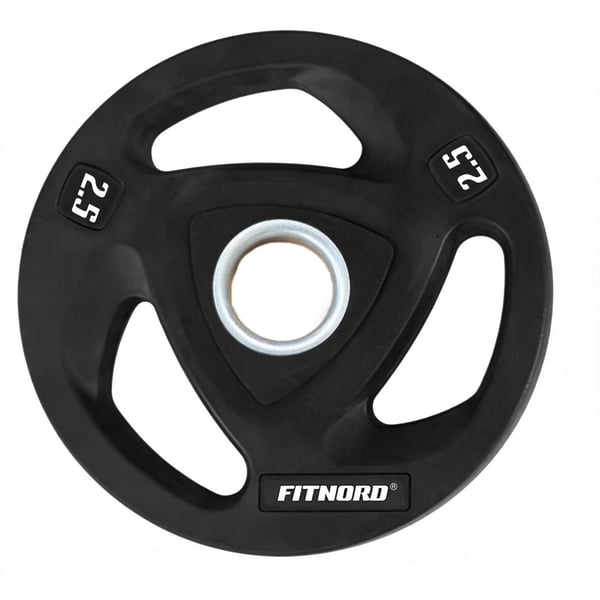 FitNord Viktskiva 2,5kg, Tri-Grip Black
