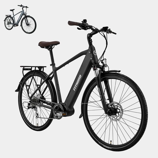 FitNord Venture 500 Elcykel 2024, svart (612 Wh)  med ytterligare ett års garanti