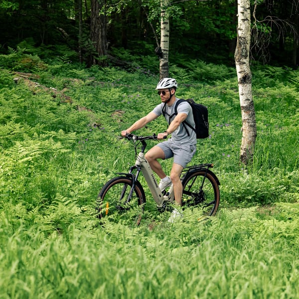 FitNord Venture 700FS DesertMax Elcykel, matt sand, Ram 48 cm, däck 27,5", batteri 720 Wh