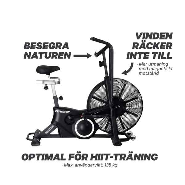FitNord Invader 1000 Airbike Luftmotståndscykel G2