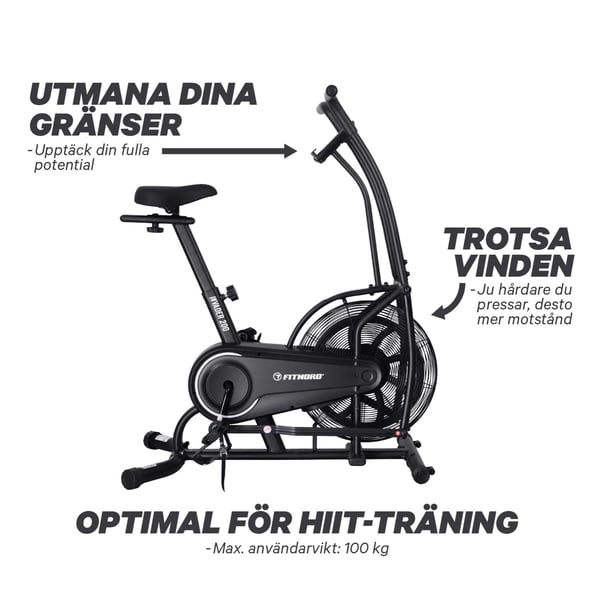 FitNord Invader 200 Airbike Luftmotståndscykel