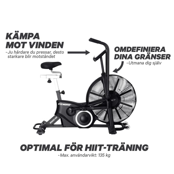 FitNord Invader 500 Airbike Luftmotståndscykel