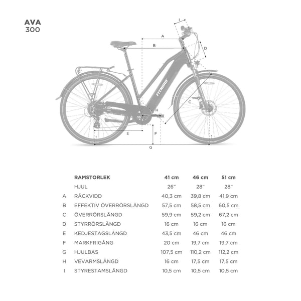 FitNord Ava 300 Elcykel 2024, svart (720 Wh batteri)