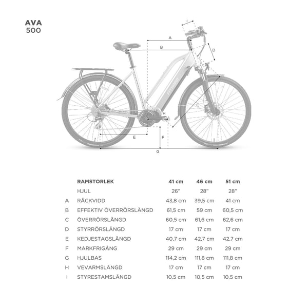 FitNord Ava 500 Elcykel 2024, svart (612 Wh batteri)
