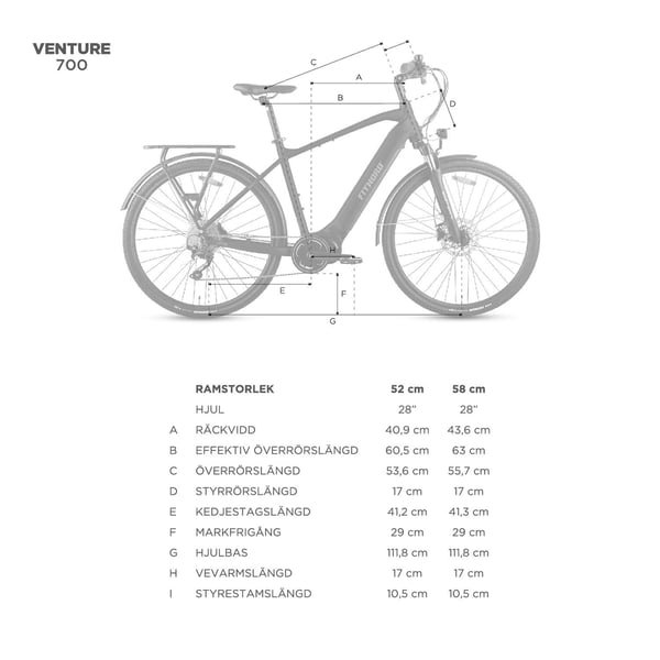 FitNord Venture 700 Elcykel, svart (720 Wh batteri)  med ytterligare ett års garanti