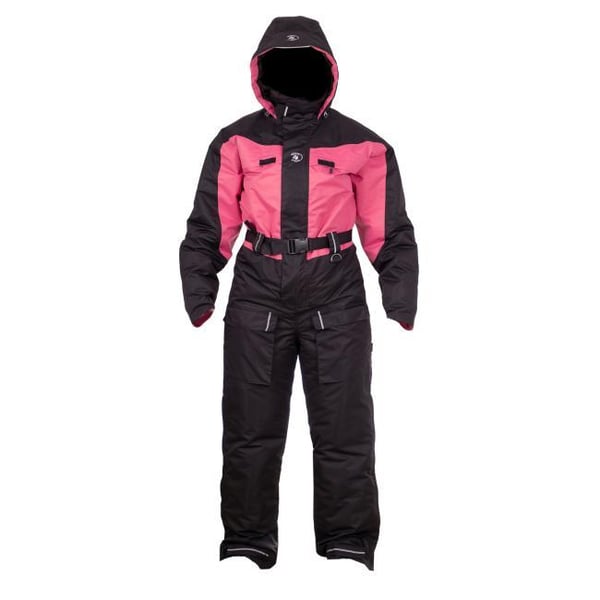 Snow Fox ICE-LITE värmeoverall hel för damer, svart/rosa