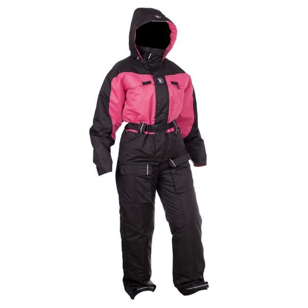 Snow Fox ICE-LITE värmeoverall hel för damer, svart/rosa