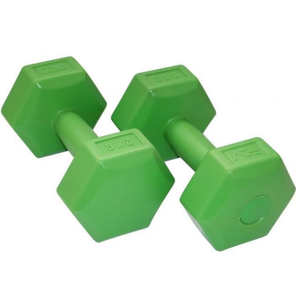 SportVida kantiga hantlar 2 kg (PAR)