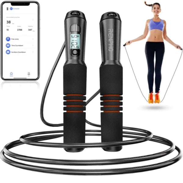 RENPHO Smart hopprep, Svart
