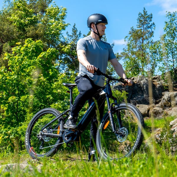 FitNord Ranger 700FS heldämpad Elmountainbike 2023, svart (720 Wh batteri)