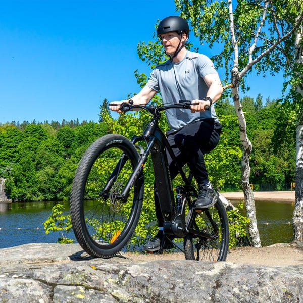 FitNord Ranger 700FS heldämpad Elmountainbike 2023, svart (720 Wh batteri)