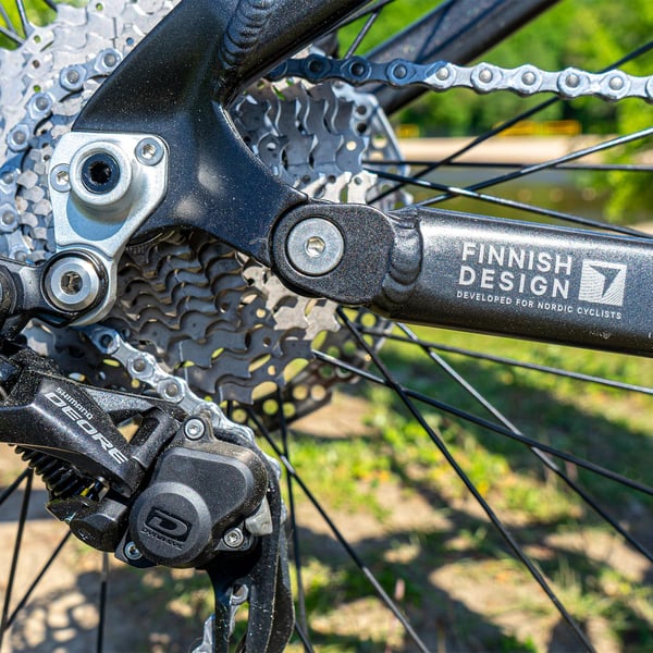 FitNord Ranger 700FS heldämpad Elmountainbike 2023, svart (720 Wh batteri)