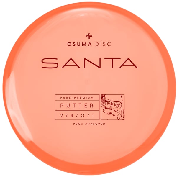 Osuma Frisbee Golf disc Pure-Premium Santa, putter