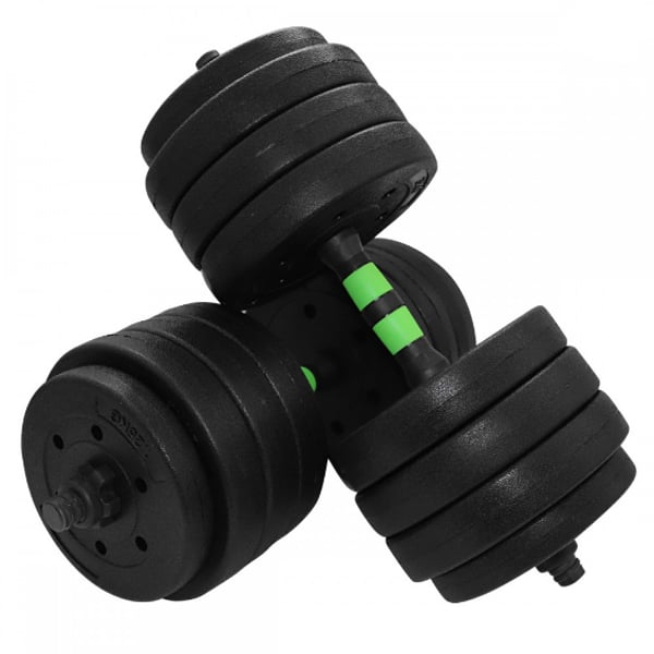 SportVida Justerbara hantlar 40 kg, gröna