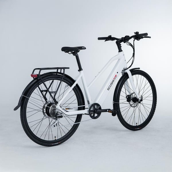 Scushi Norway Universe Elcykel, vit (360 Wh batteri)
