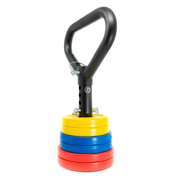 Justerbar kettlebell för viktskivor