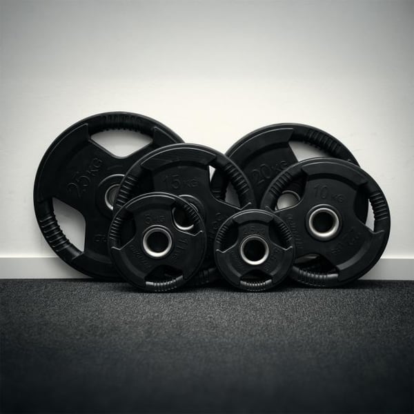 Viktskiva 25 kg, FitNord Tri-Grip Svart G2