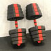 FitNord Justerbart Hantel- och Pump-set, Vinyl 30 kg 7