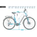 FitNord Ava 500 Elcykel, vit (612 Wh batteri)  med ytterligare ett års garanti 11