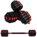 SportVida Justerbara hantlar 40 kg, röda