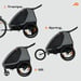 **DEMO STOCKHOLM** ArmorDuty TR-02 Cykelvagn för ett barn