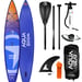 FitNord Aqua Zoom 380 SUP-brädsats, Mörkblå