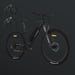 FitNord Ranger 200 Elmountainbike 2024, svart (540 Wh batteri)