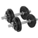 Justerbara hantlar 2 x 10 kg, Tunturi