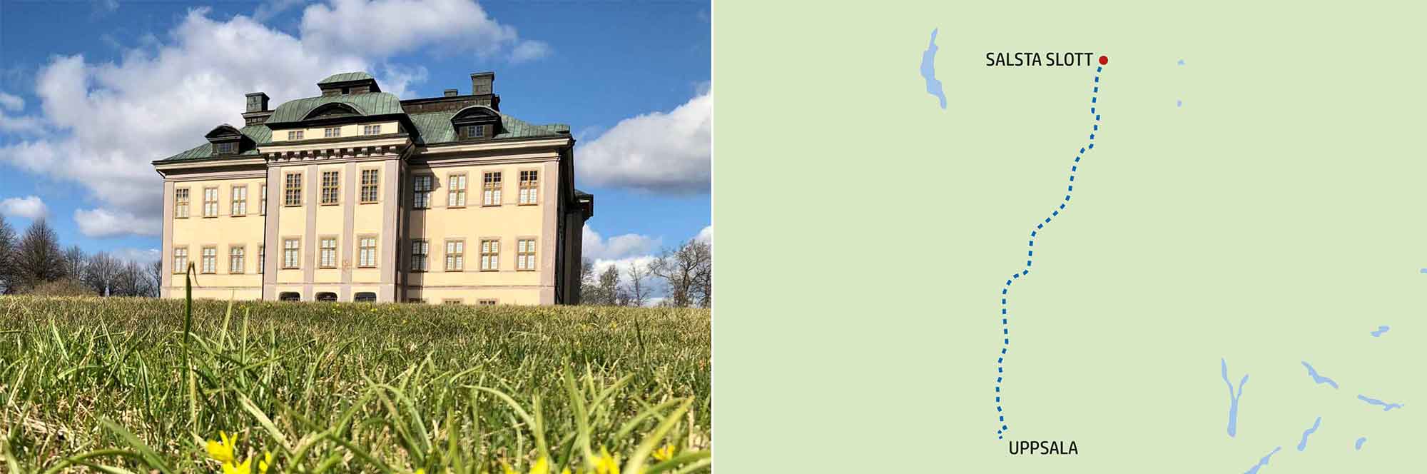 Salsta Slott, färdväg